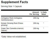 Full Spectrum Astragalus, Korean Ginseng &amp; Green Tea 60 κάψουλες