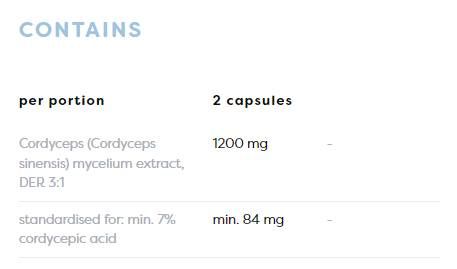 Cordyceps 1200 mg - 120 капсули