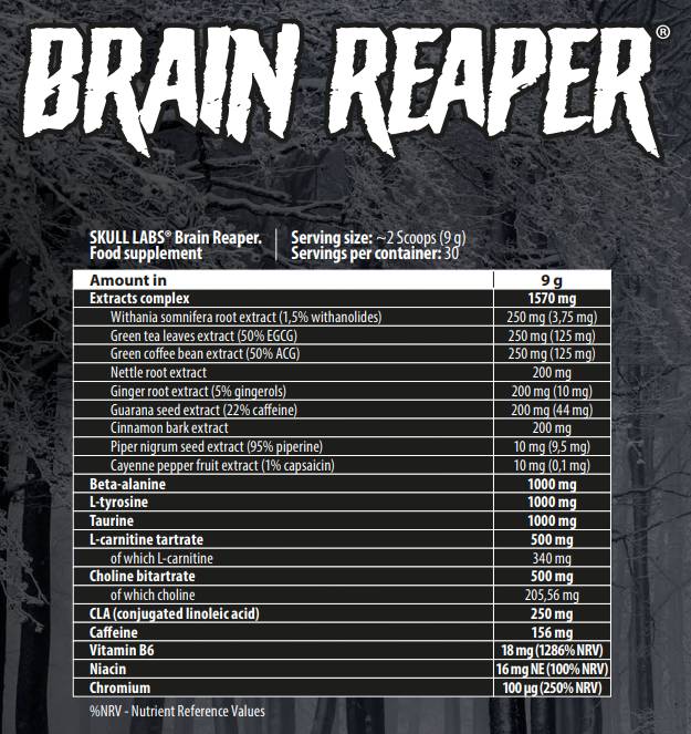 Brain Reaper | Thermogenic Burner Pre-Workout - 270 грама