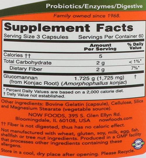 Glucomannan 575 mg - 180 капсули