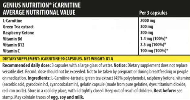 iCarnitine - 90 κάψουλες