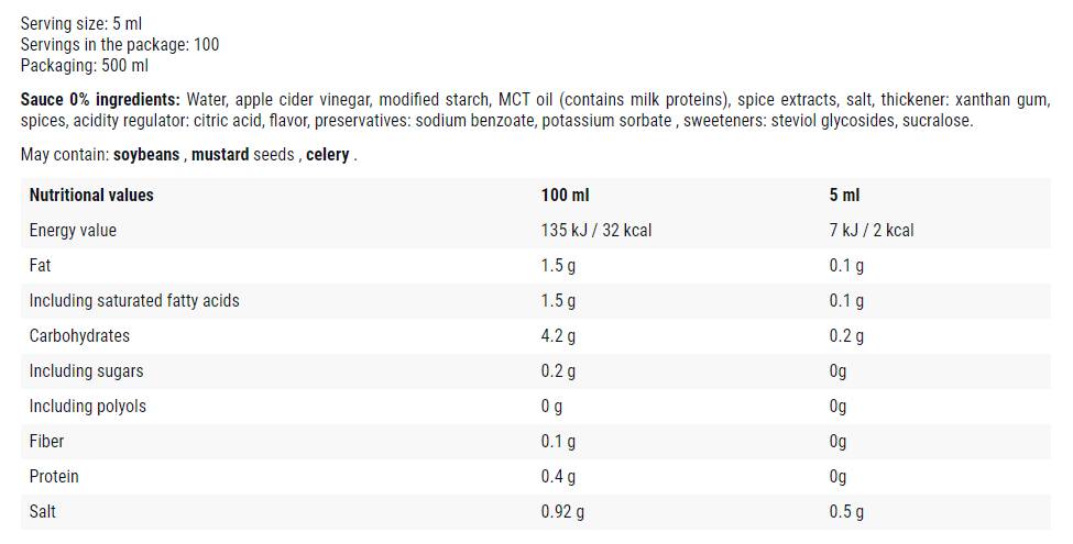 Garlic Mayo with Herbs / 0 Calorie Sauce - 500 мл