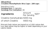 Creatine Monohydrate Xtra Caps 200 κάψουλες