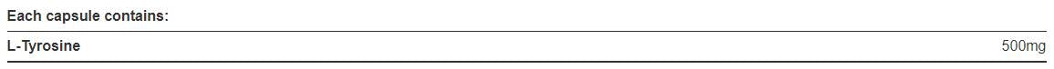 L-Tyrosine 500 mg - 50 капсули