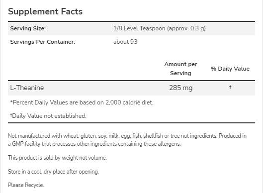 L-Theanine Pure Powder - 28 грама