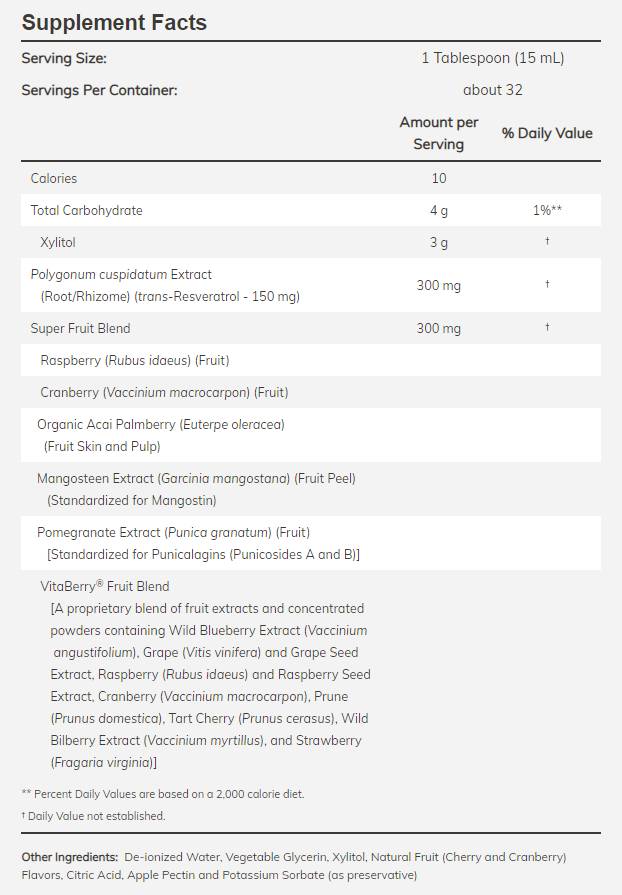 Resveratrol natural / concentrat lichid - 473 ml