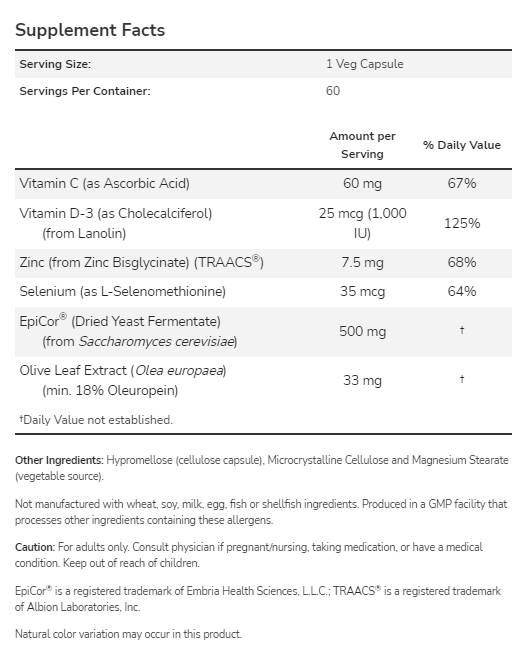 EpiCor® Plus Immunity - 60 capsule