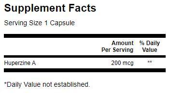 Huperzine A 200 mcg - 30 капсули