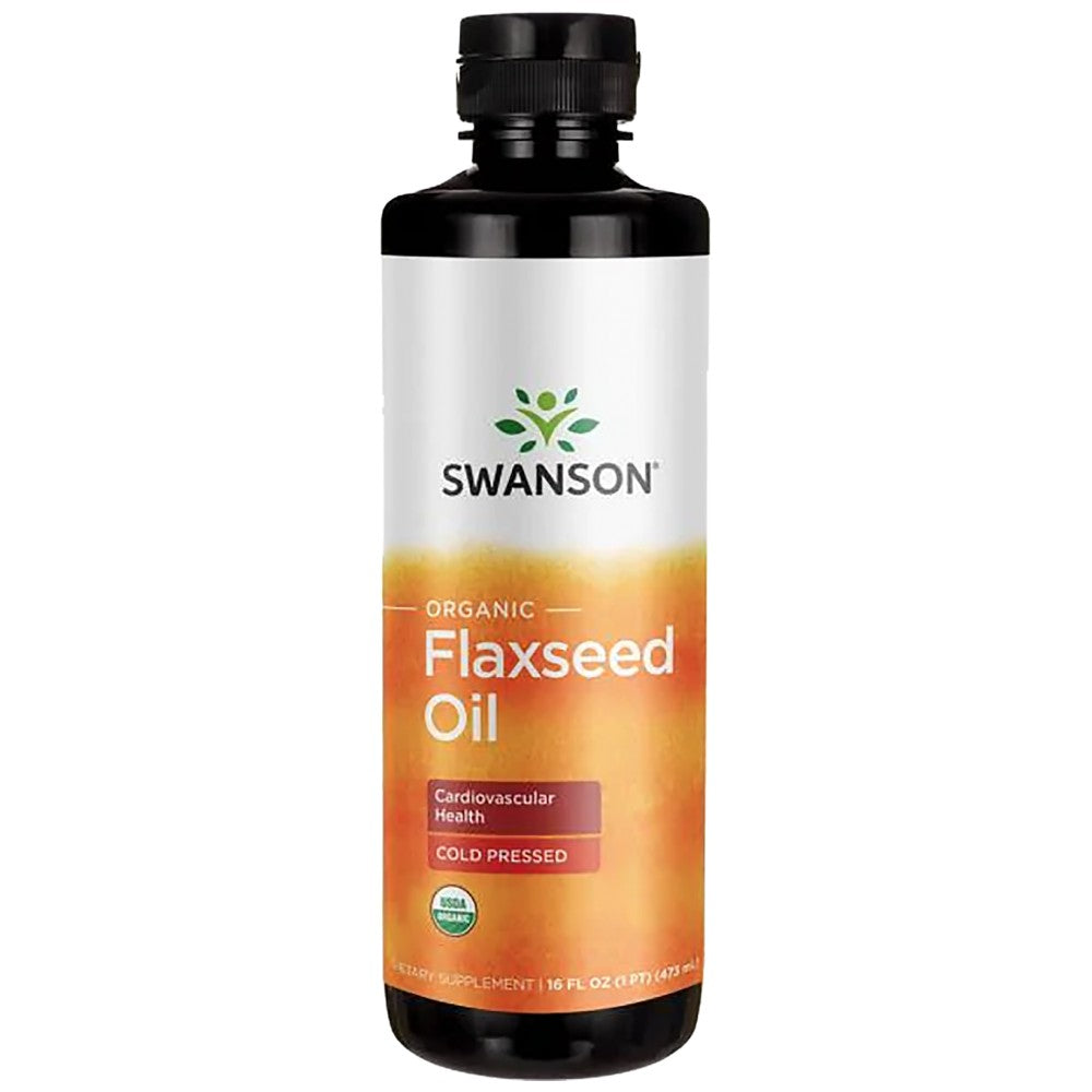 Organic Flaxseed Oil - Cold Pressed - 473 мл