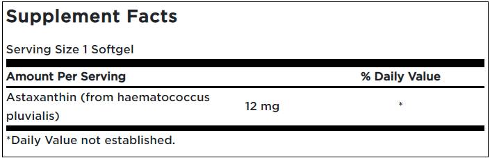 Astaxanthin 12 mg - 30 Гел капсули