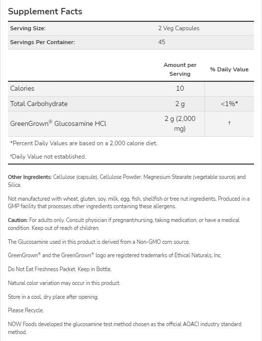 Glucosamine 1000 Vegetarian | GreenGrown® - 90 κάψουλες