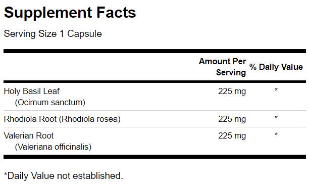 Rhodiola Holy Busuioc Valerian Stress Complex - 180 capsule