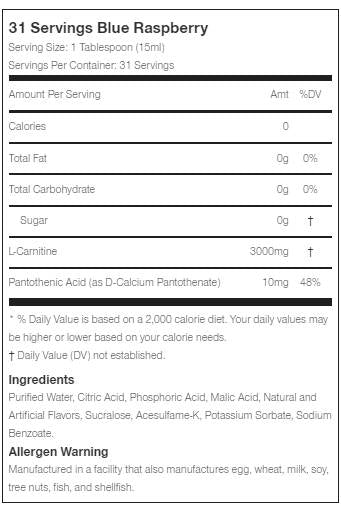 L-Carnitine Liquid XS 3000 473 ml