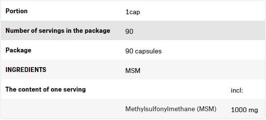 MSM 1000 mg - 90 капсули