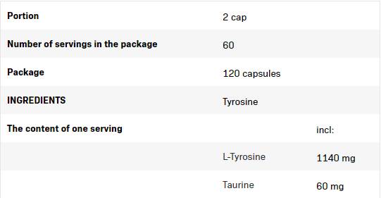 Tyrosine | Mental Power - 120 капсули