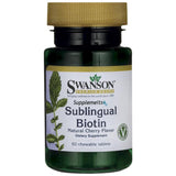 Biotină sublinguală 5000 mcg 60 tablete masticabile