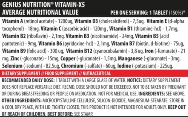 Vitamin-X5 - 120 Δισκία