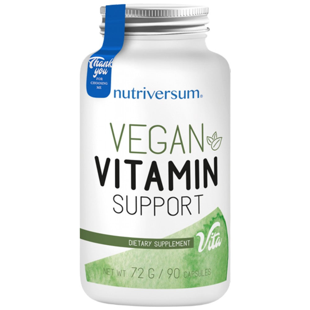 Suport cu vitamine vegane | Multivitamine și minerale pentru vegani 90 capsule