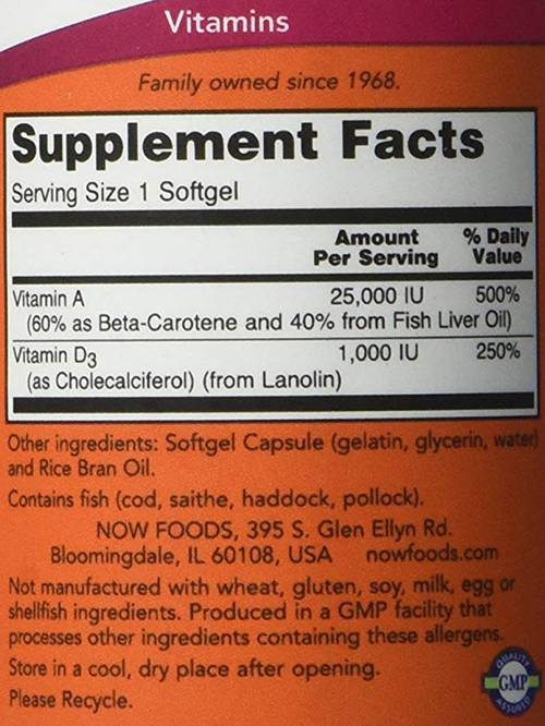 Vitamin A 25000 IU - 100 Гел капсули