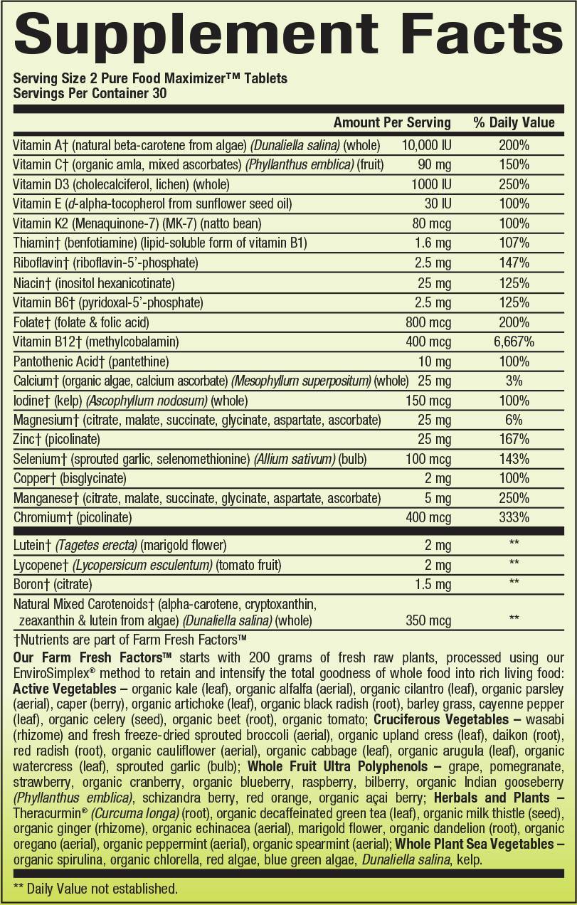 Multivitamine și minerale pentru bărbați NON-GMO 60 tablete