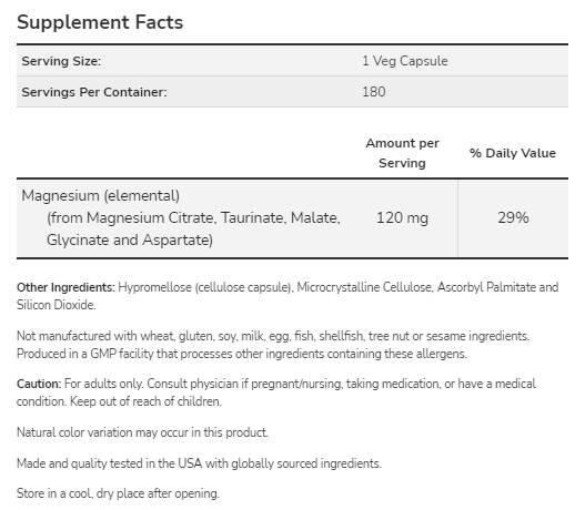 Magnesium Transporters | 5 forms Magnesium Matrix - 180 капсули