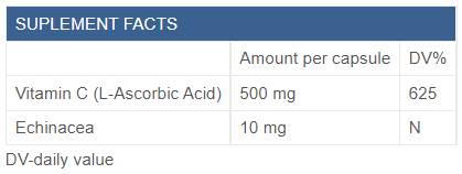 Vitamin C 500 + Echinacea - 120 капсули