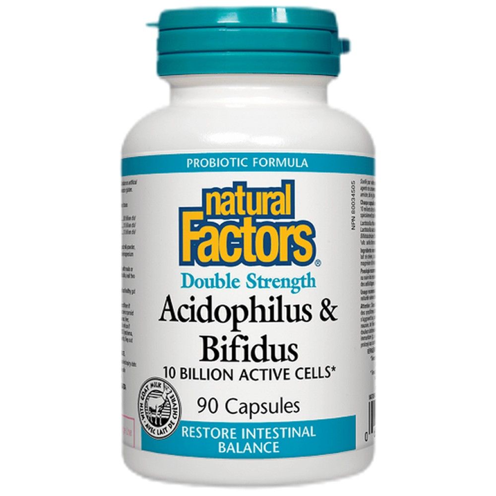 Acidophilus & Bifidus Double Strength | 10 Billion Active Cells - 90 капсули