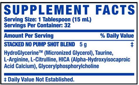 Stacked-NO Pump Shot | Stim-Free - 480 мл