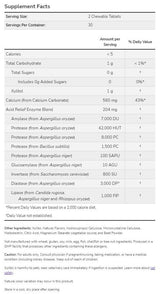 Ameliorarea acidului cu enzime - 60 de tablete masticabile