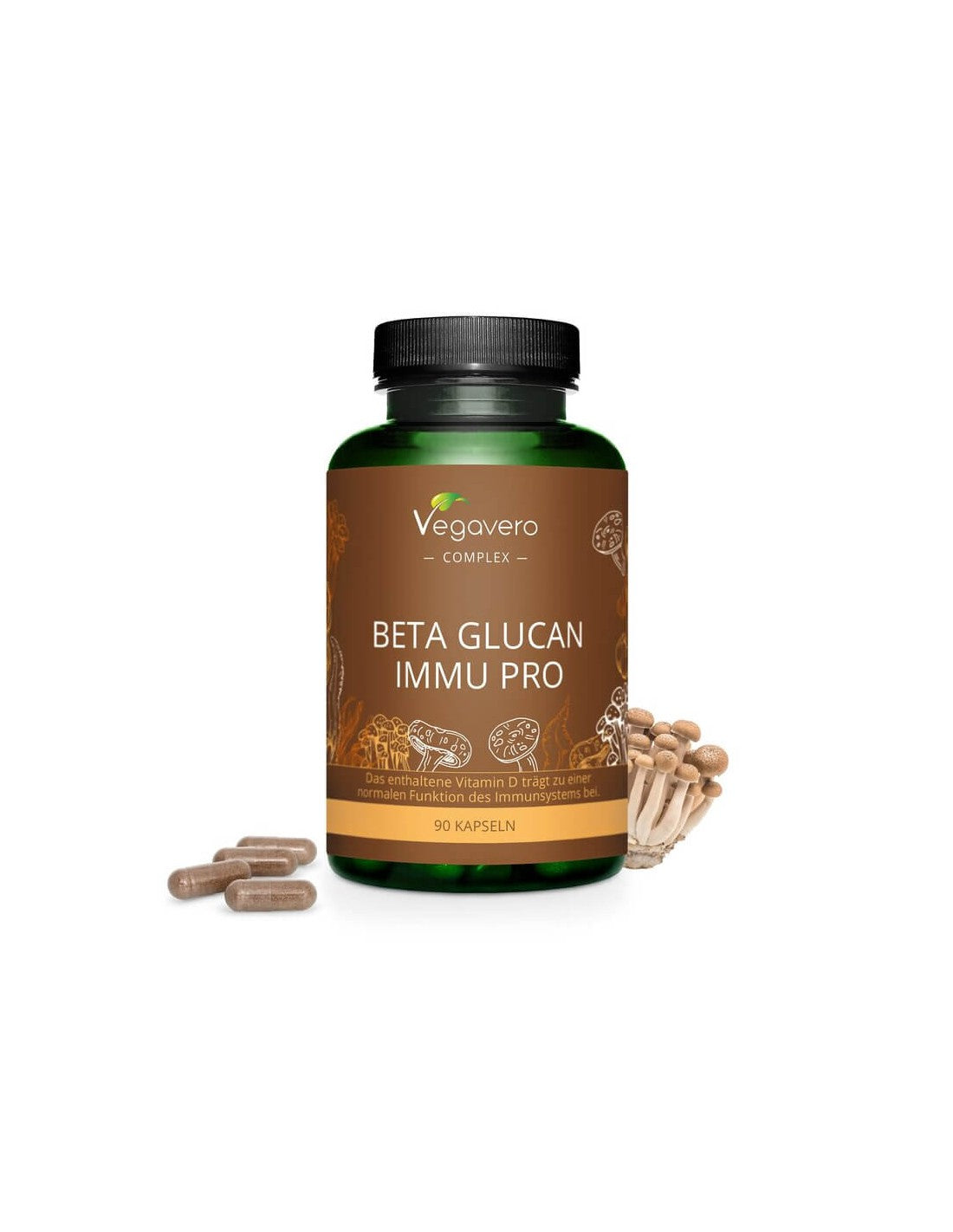 Beta Glucan Immu Pro/ Бета-глюкан имун про, 90 капсули, 100% Vegan Vegavero