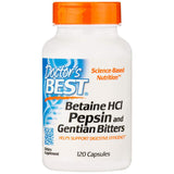 BEST Betaine HCL 650 mg / with Pepsin & Gentian Bitters - 120 капсули