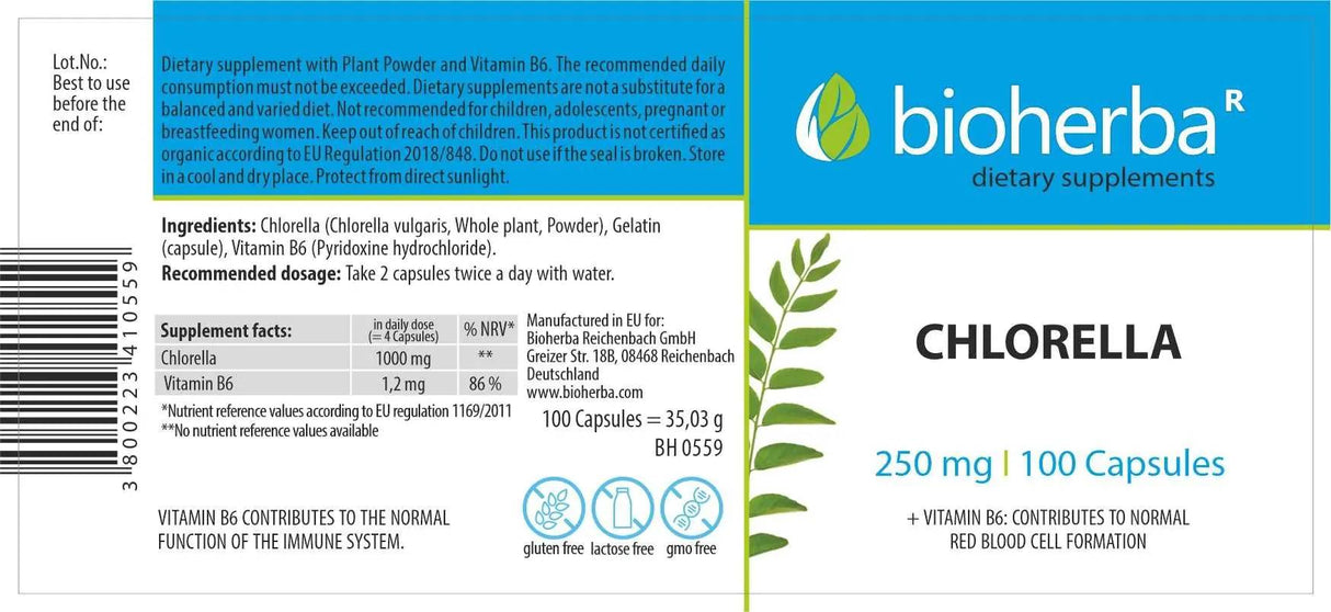 Chlorella 250 mg - 100 капсули