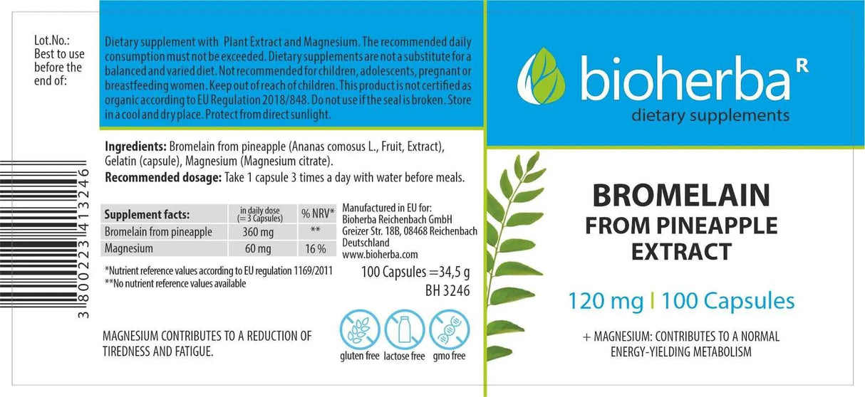 Bromelain 200 mg - 100 капсули