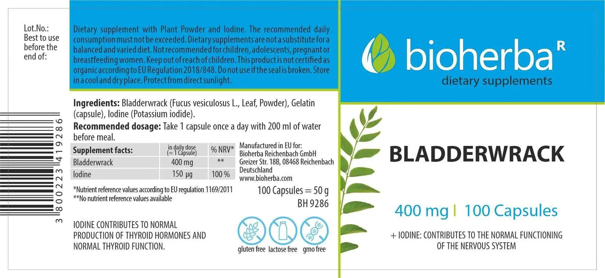 Bladderwrack 400 mg - 100 капсули