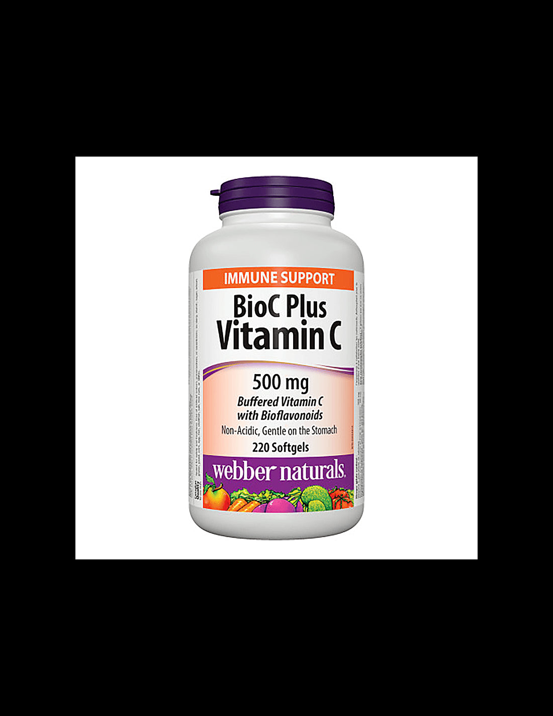 BioC Plus Vitamin C 500 mg - Βιταμίνη C 500 mg (ρυθμιστικό) με βιοφλαβονοειδή 60 mg, 220 κάψουλες μαλακής γέλης