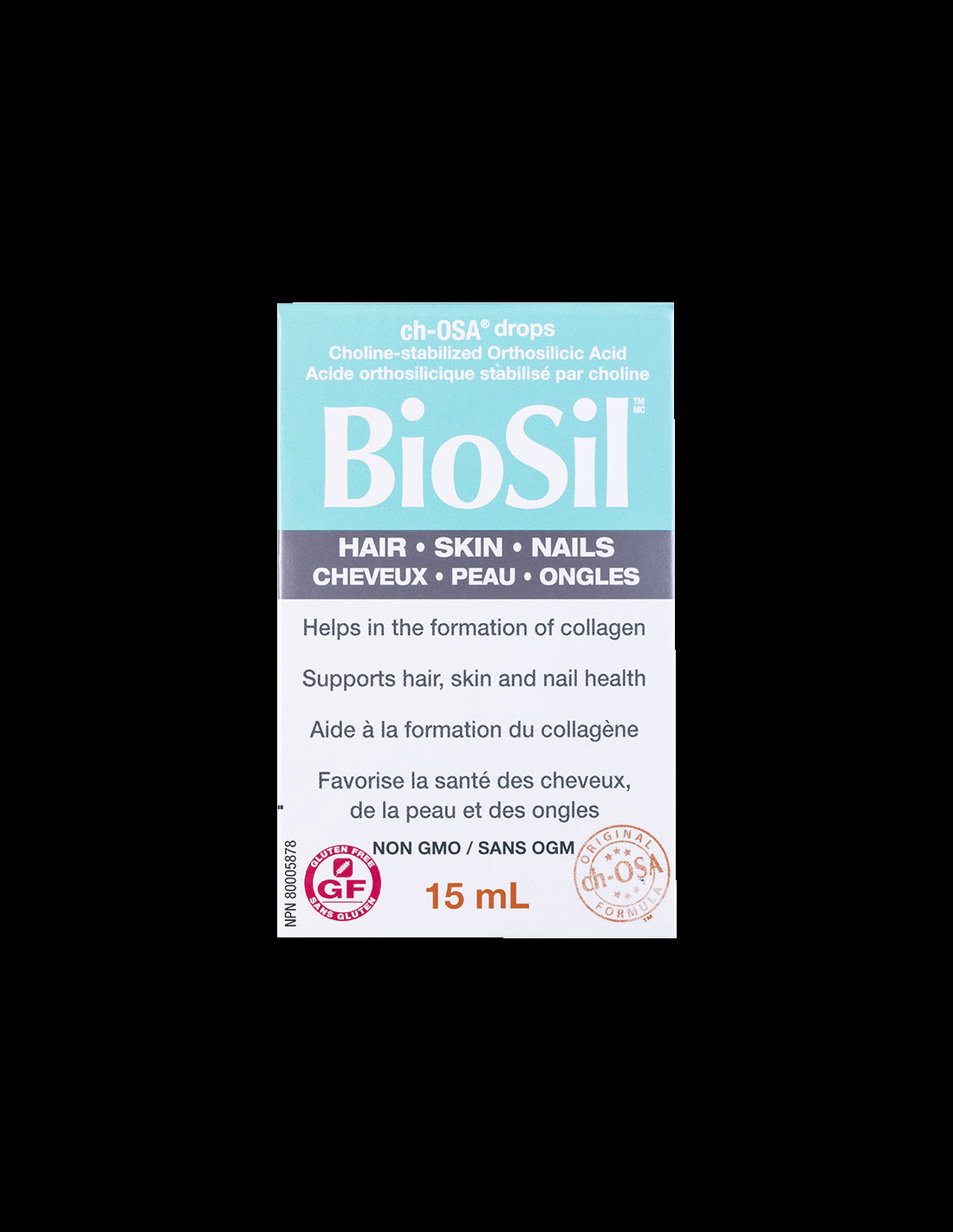 BioSil™ Μαλλιά, Δέρμα &amp; Νύχια 15 ml x 30 ημερήσιες δόσεις Φυσικοί Παράγοντες