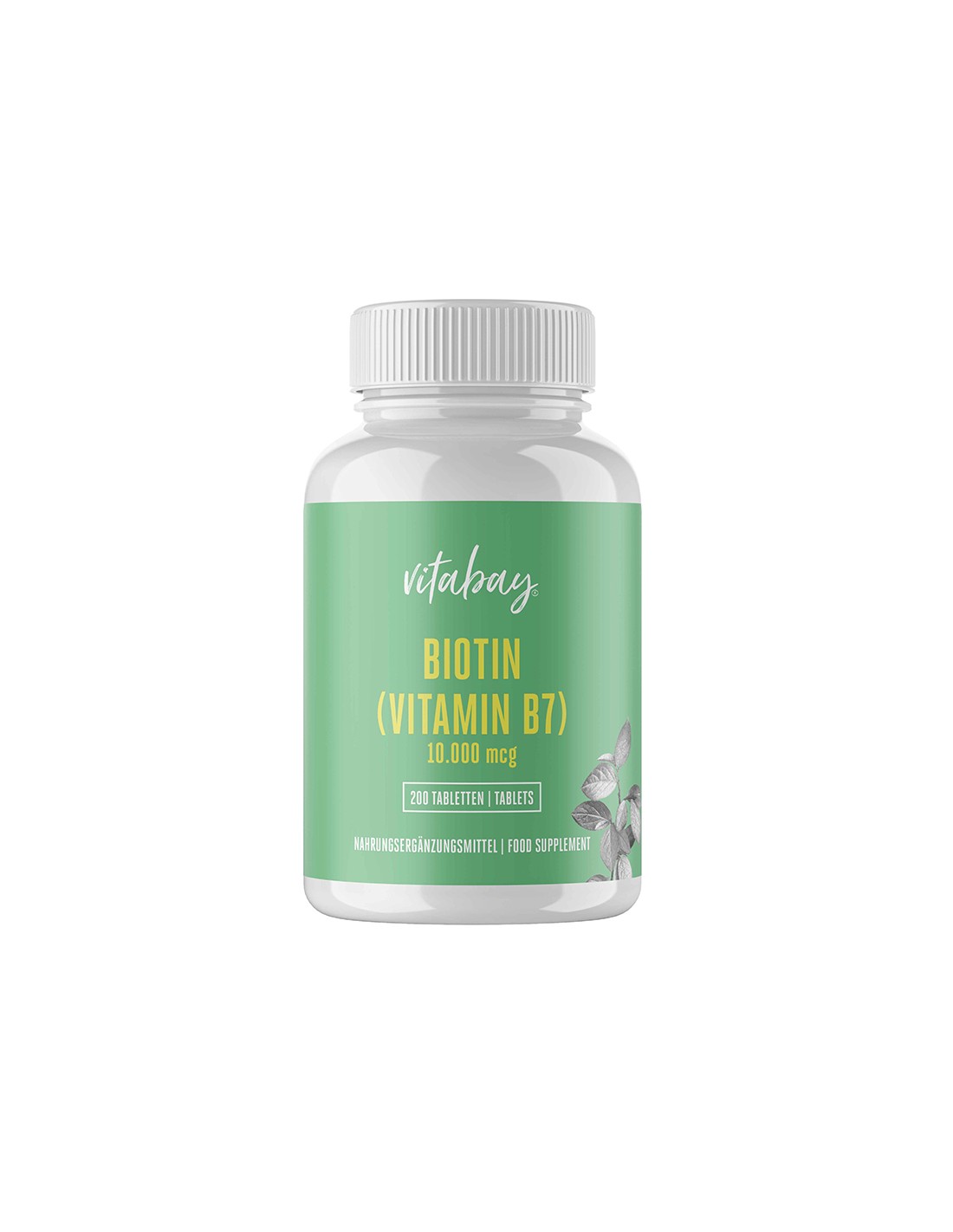 Biotin - Биотин 10000 μg, 200 таблетки Vitabay