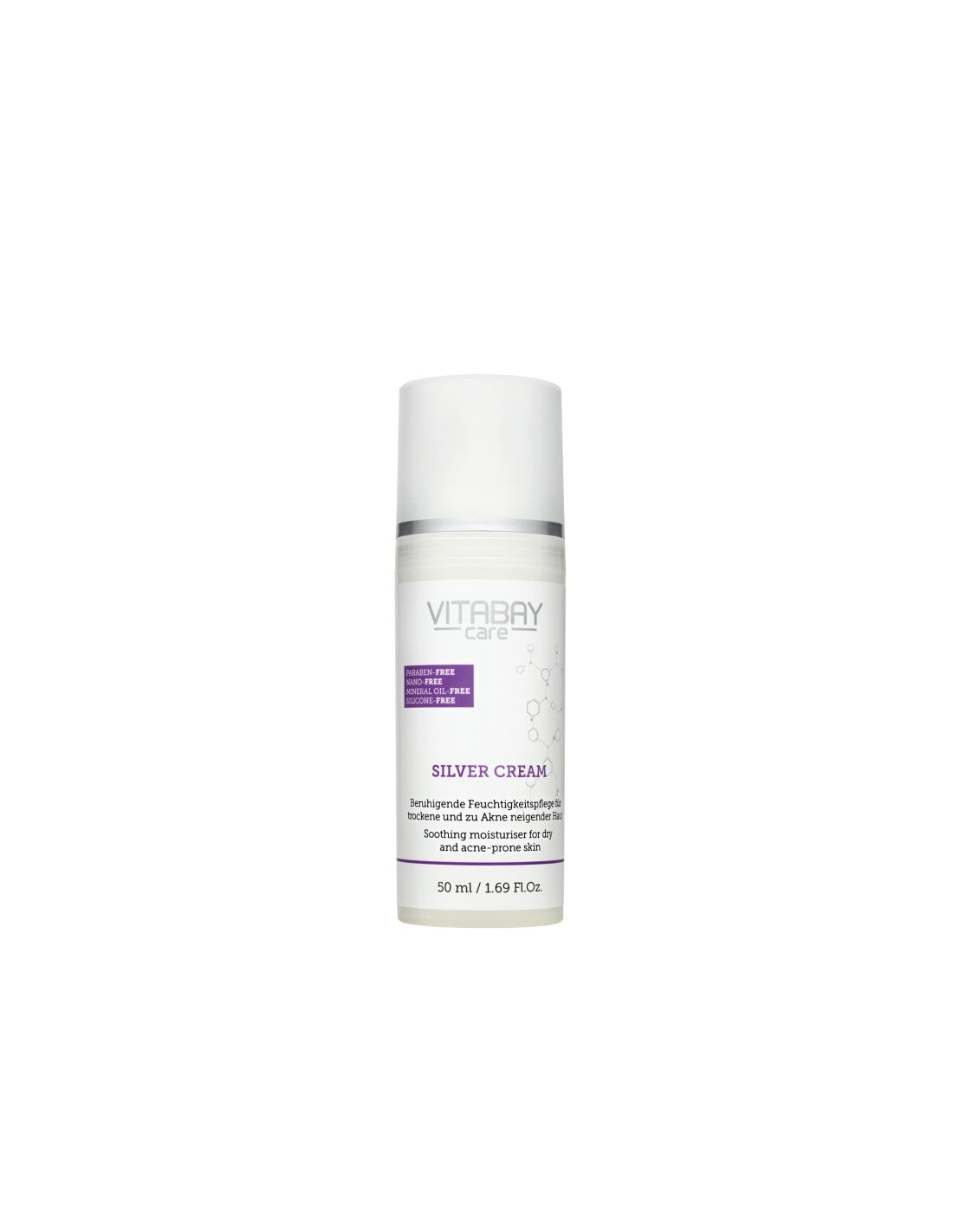 Ασημένια κρέμα με microsilver και σαλικυλικό οξύ - Care Silver Cream, 50 ml Vitabay