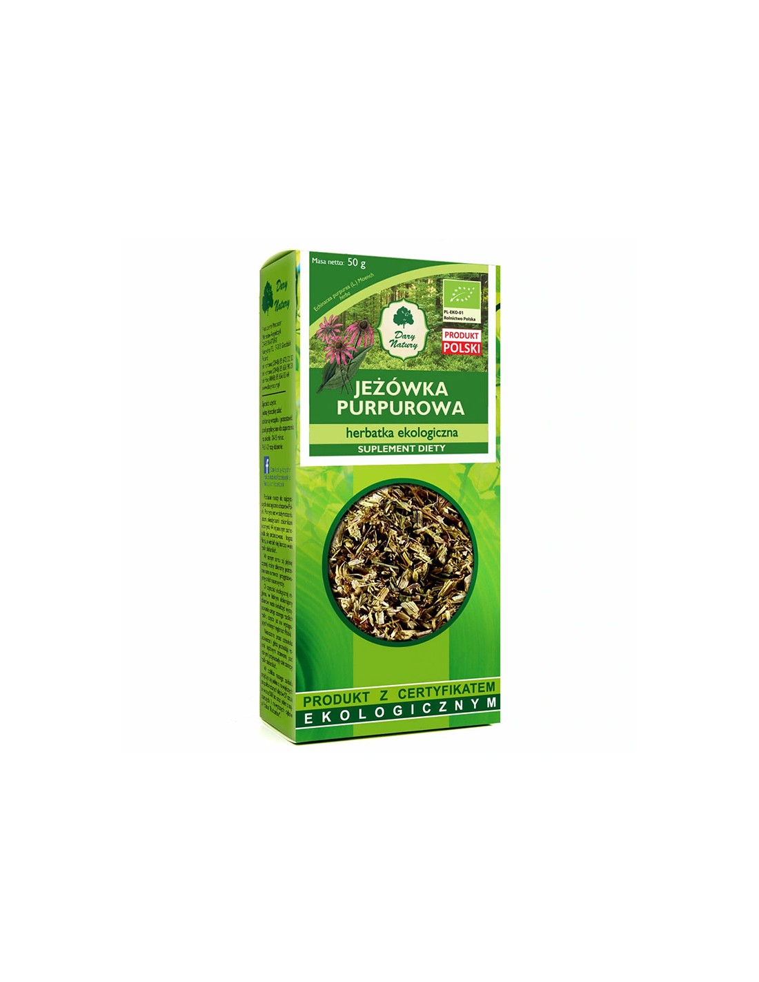 Βιολογικό τσάι Echinacea, 50 g Dary Natury