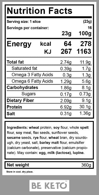 Pâine multicereală Keto - 360 de grame