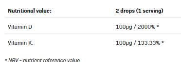 Vitamin D3 4000 + K2 Drops 30 мл