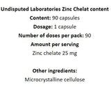 Zinc Chelat 25 mg - 90 капсули