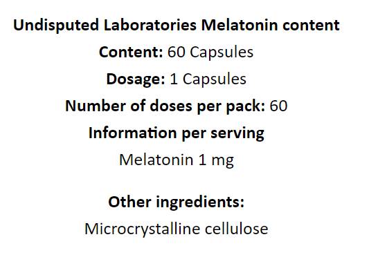 Melatonin 1 mg - 60 капсули