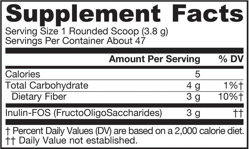 Prebiotic Inulin - FOS - FructoOligoSaccharides - 180 грама