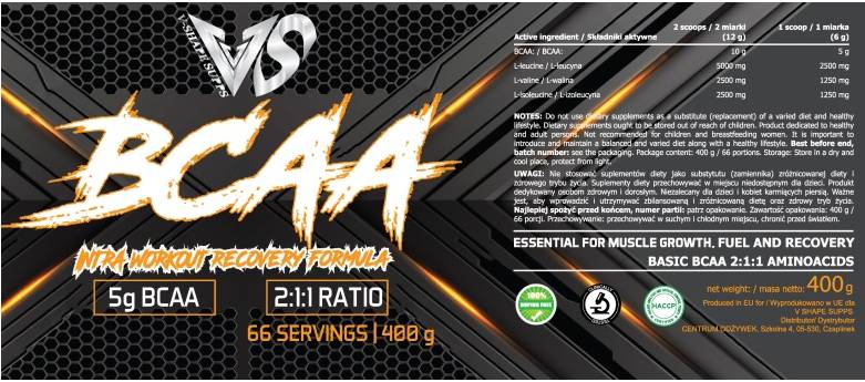 BCAA 2:1:1 | Intra Workout Recovery Formula - 400 γραμμάρια