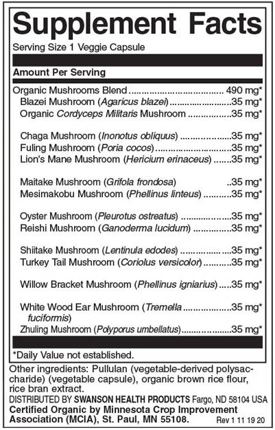 Full Spectrum 14 Mushroom Complex 490 mg - 60 capsule