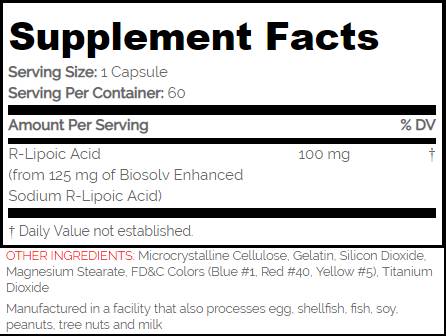 NA-R-ALA 100 mg / Σταθερό R-ALA - 60 κάψουλες