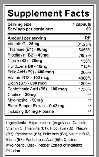 Vitamin B Complex - 60 капсули