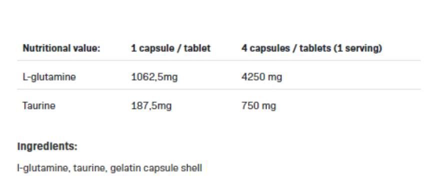 Glutamine 1250 XtraCaps - 360 капсули