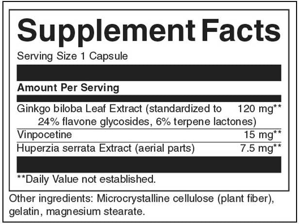 Herbal Extract Memory Complex 142,5 mg - 60 κάψουλες